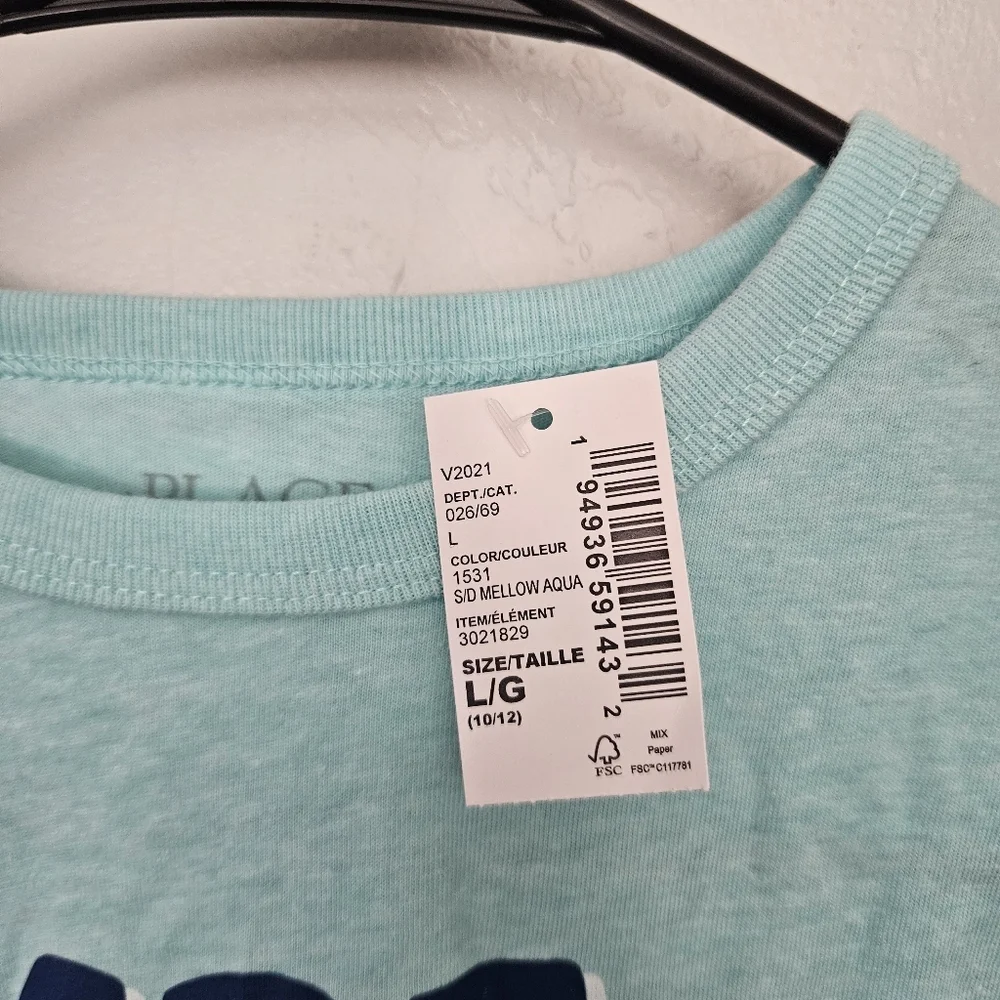 The Children's Place NWT Boys Large 10/12 Made for Speed Graphic T-Shirt Blue
